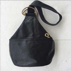 Russel & Bromley convertible black leather purse